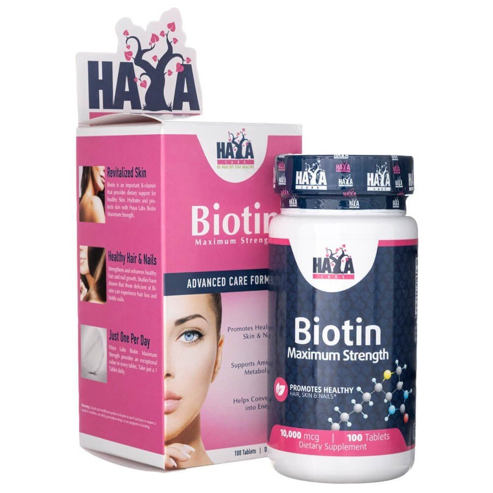 Haya Labs Biotyna 10000 mcg 100 tabs - Sklep Witaminki.pl