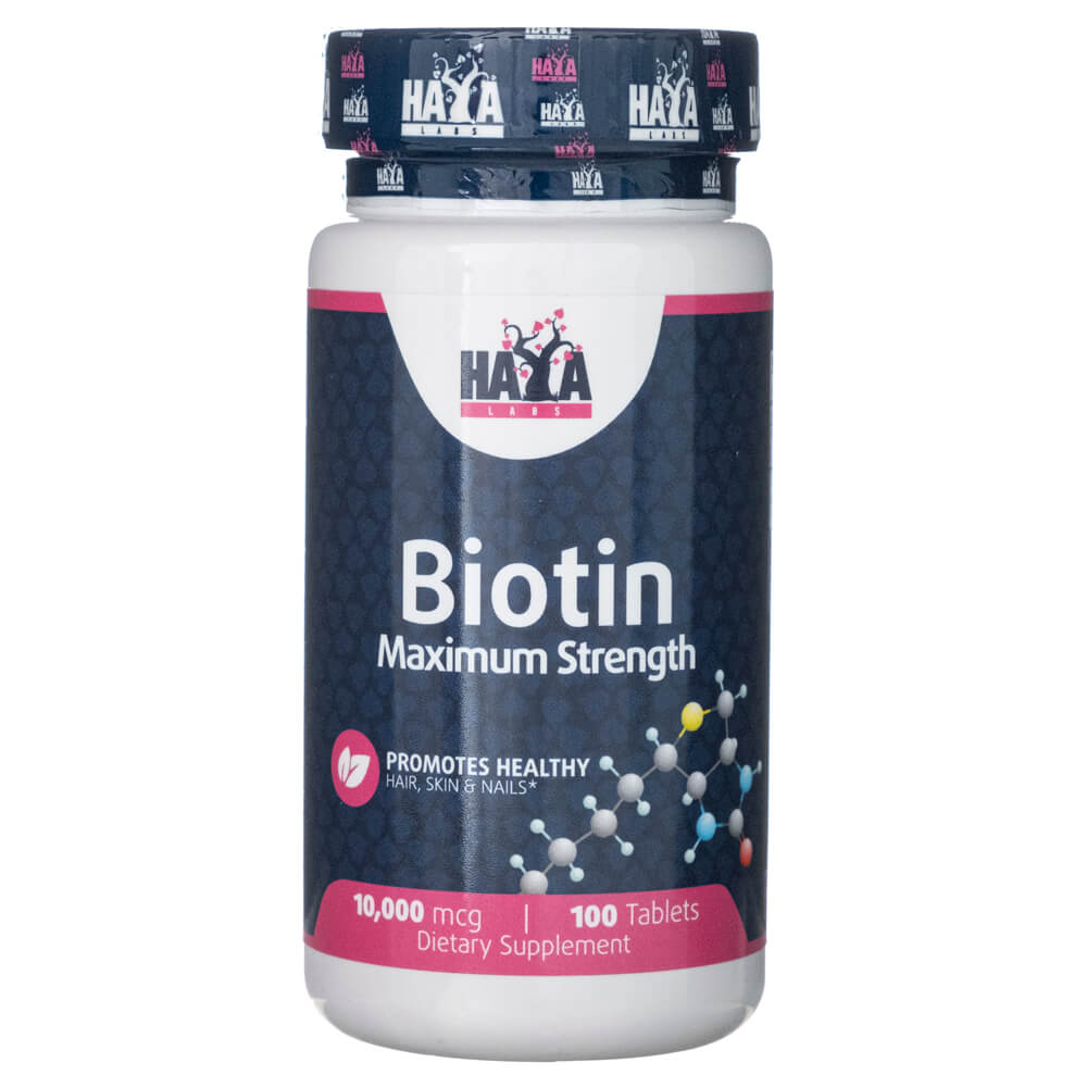 Haya Labs Biotyna 10000 mcg 100 tabs - Sklep Witaminki.pl