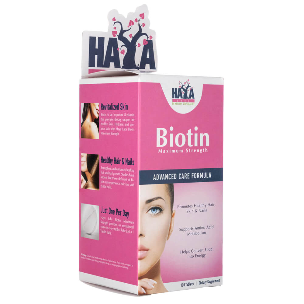 Haya Labs Biotyna 10000 mcg 100 tabs - Sklep Witaminki.pl