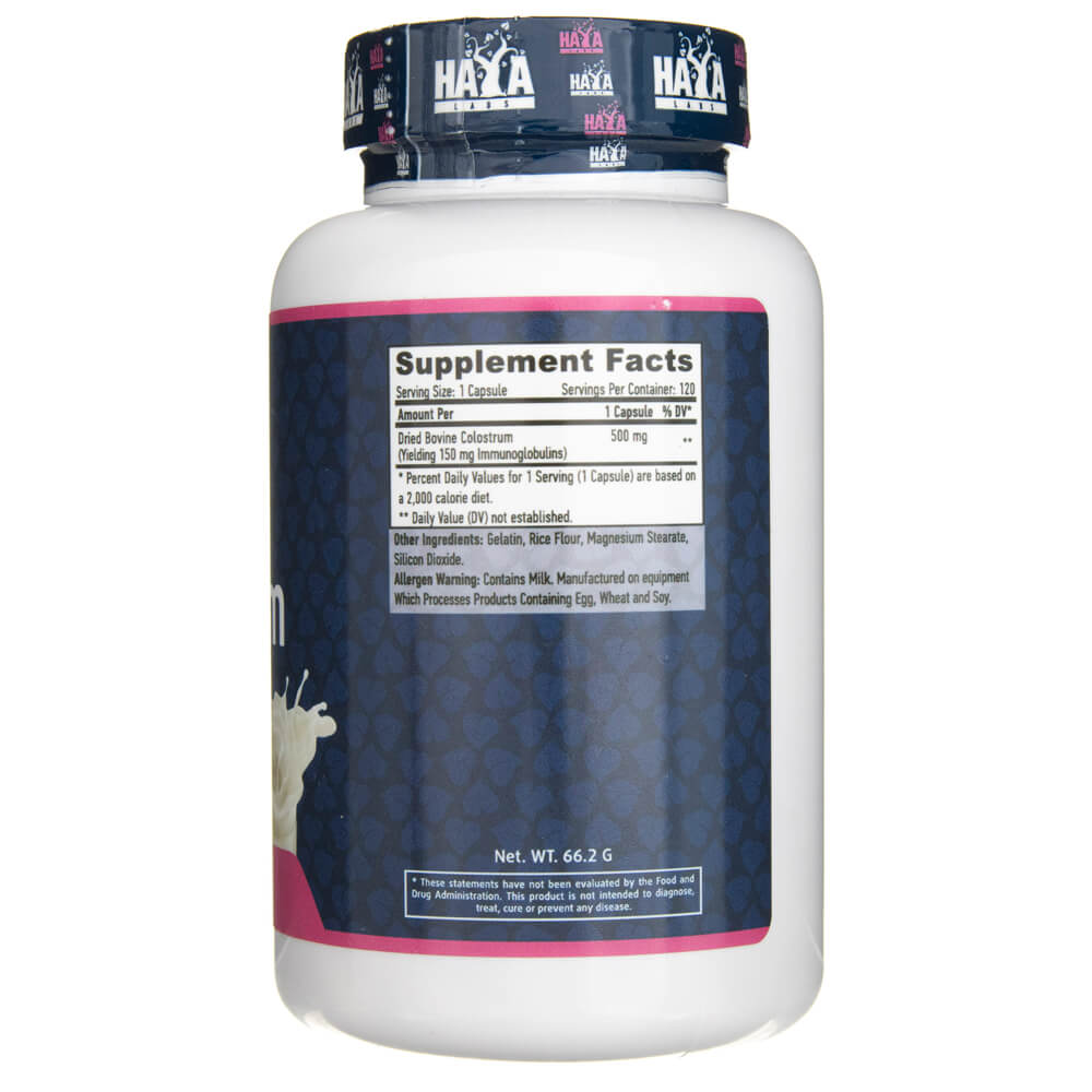 Haya Labs Colostrum 500 mg 120 caps - Sklep Witaminki.pl