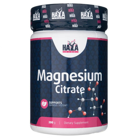 Haya Labs Cytrynian Magnezu 400 mg proszek 200 g - Sklep Witaminki.pl