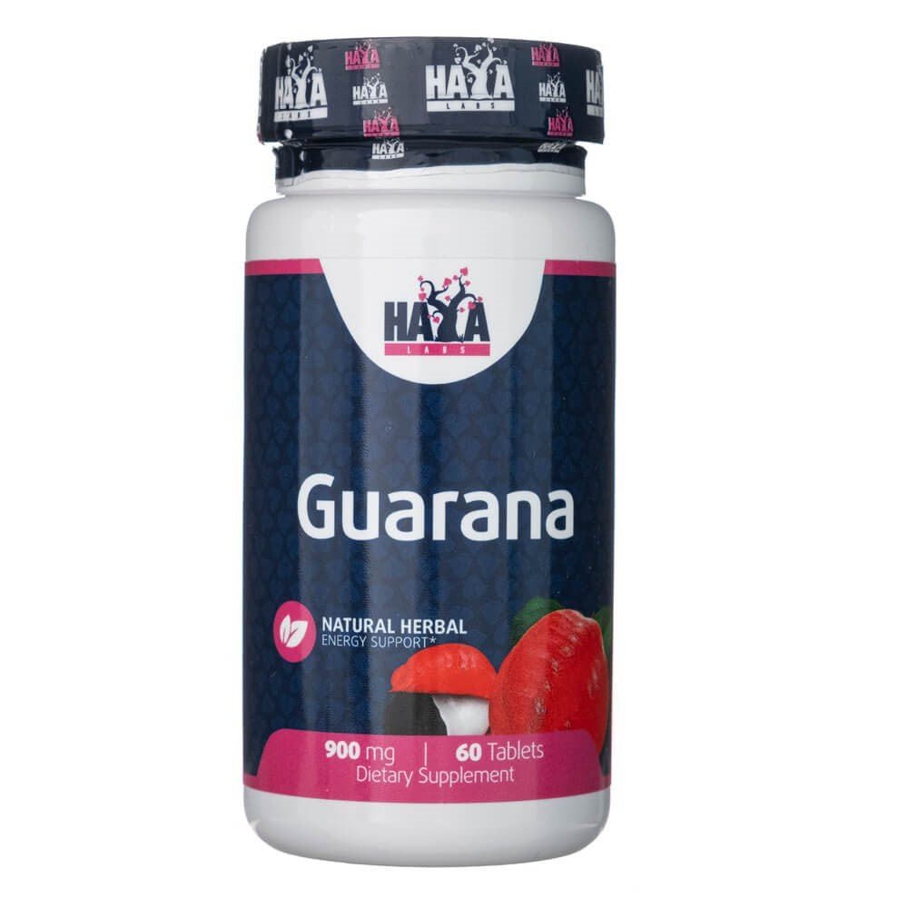 Haya Labs Guarana 900 mg 60 tabs - Sklep Witaminki.pl