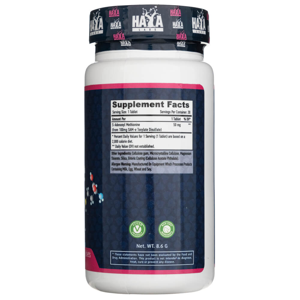 Haya Labs SAMe 50 mg 100 tabs - Sklep Witaminki.pl