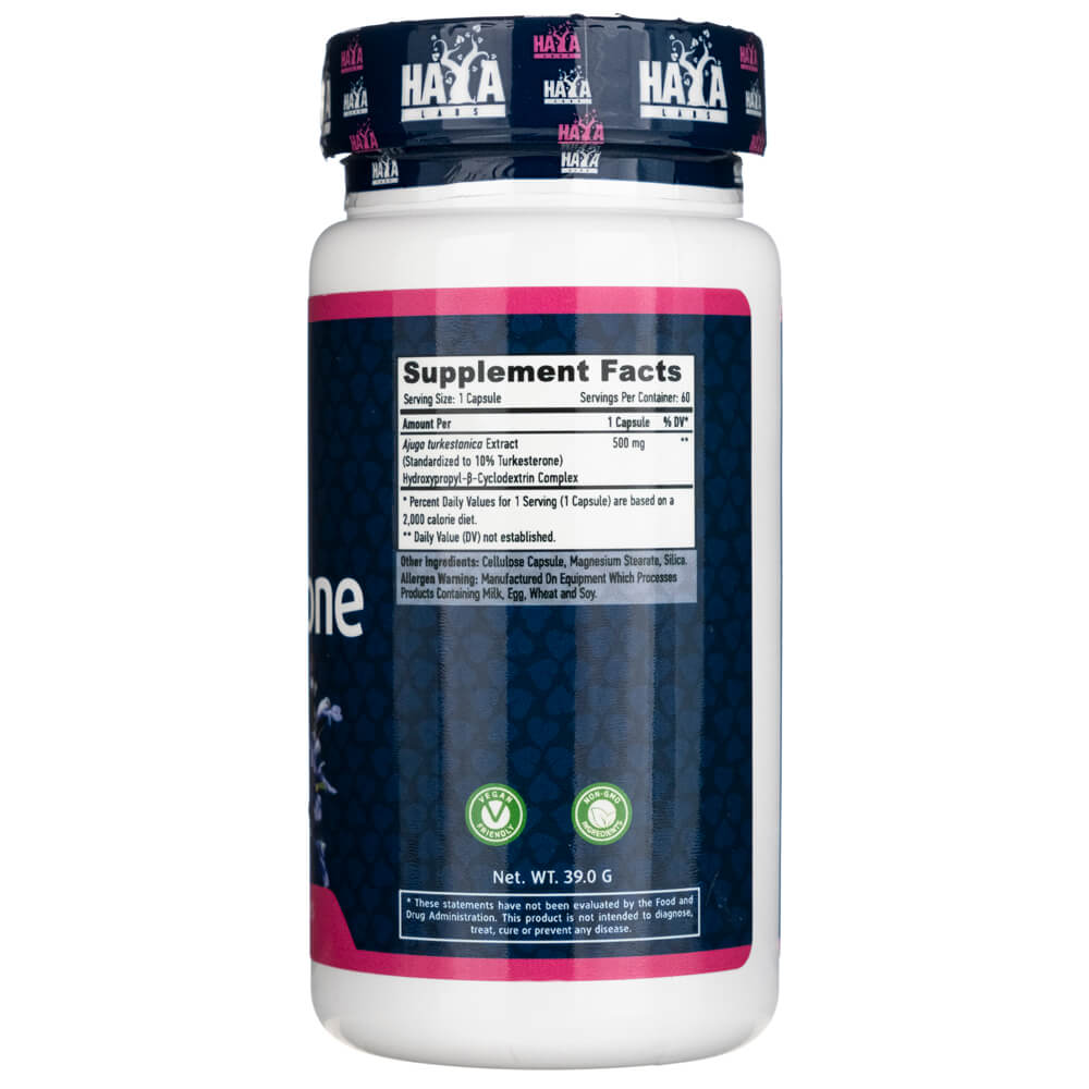 Haya Labs Turkesteron 500 mg 60 caps - Sklep Witaminki.pl