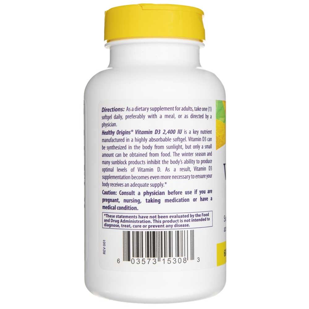 Healthy Origins Witamina D3 2400 IU 360 caps Witamina D3 - Sklep Witaminki.pl