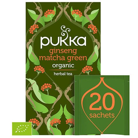 Pukka Ginseng Matcha Green Organic Tea 20 sachets Herbata - Sklep Witaminki.pl