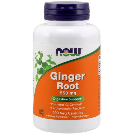 Imbir Lekarski NOW Foods Ginger Root 550 mg 100 vcaps - Sklep Witaminki.pl