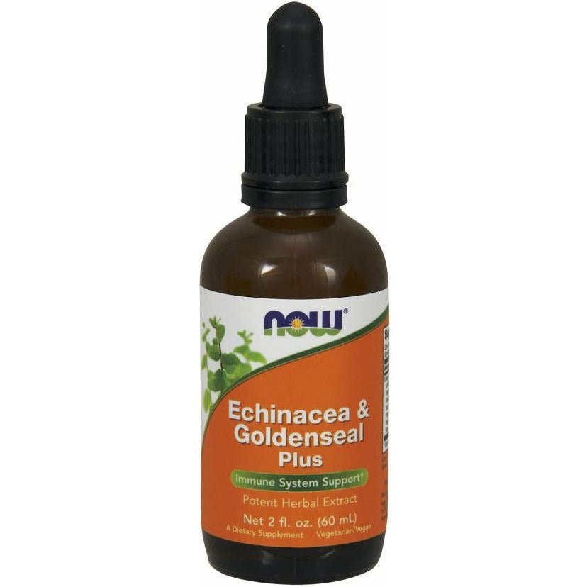 Jeżówka Purpurowa NOW Foods Echinacea & Goldenseal Plus 60 ml - Sklep Witaminki.pl