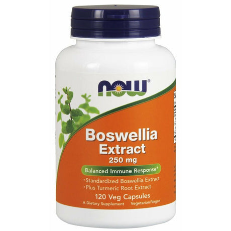Kadzidłowiec NOW Foods Boswellia Extract Plus Turmeric Root Extract 250 mg 120 vcaps - Sklep Witaminki.pl