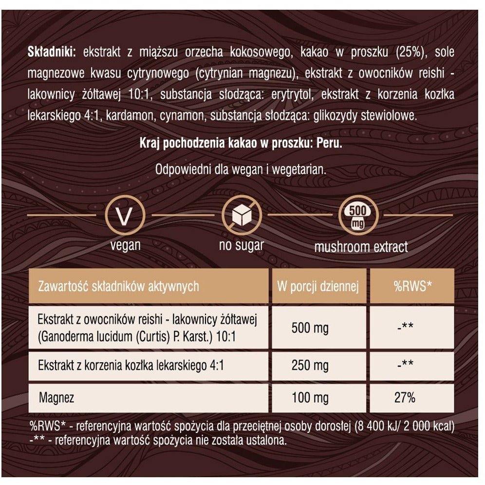 Solve Labs Mushroom Cacao 12 saszetek Kakao z Grzybami i Adaptogenami - Sklep Witaminki.pl