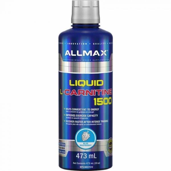 AllMax Nutrition Liquid L - Carnitine 1500 Blue Raspberry 473 ml Karnityna - Sklep Witaminki.pl
