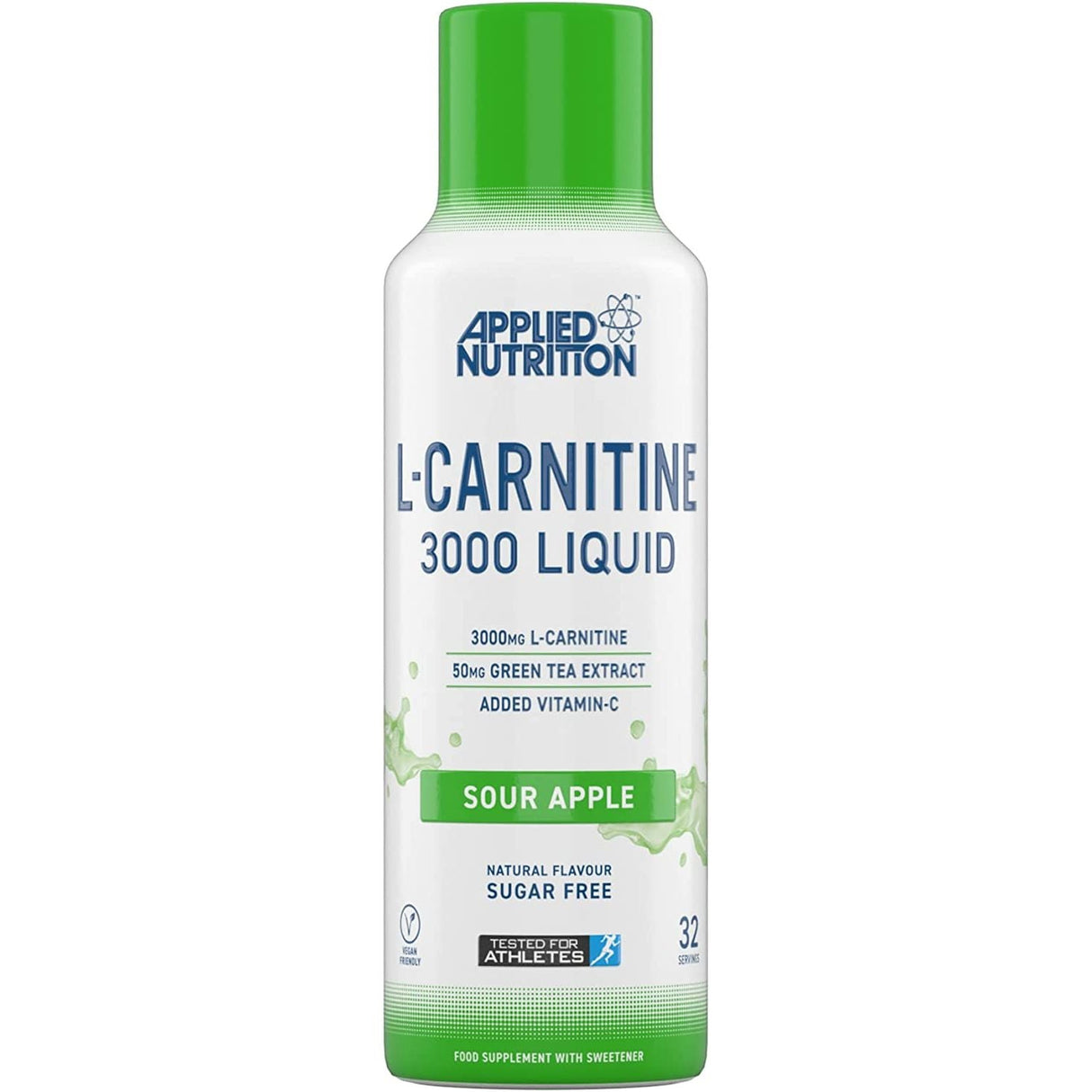 Karnityna Applied Nutrition L-Carnitine Liquid 3000 & Green Tea Sour Apple 495 ml - Sklep Witaminki.pl