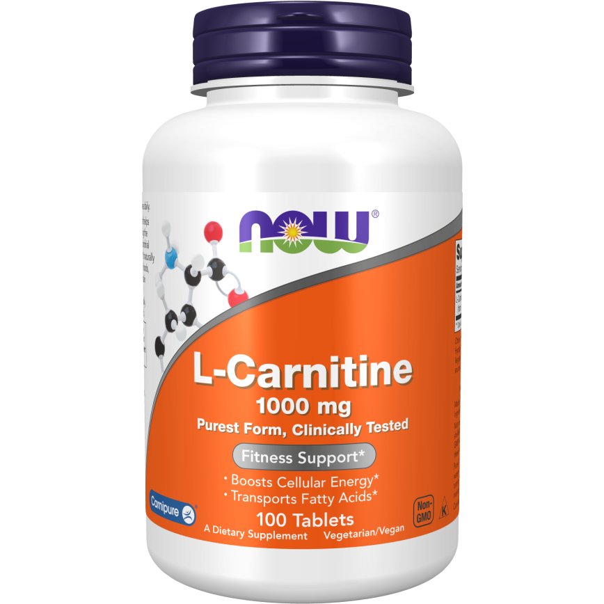 Karnityna NOW Foods L-Carnitine 1000 mg 50 tabs - Sklep Witaminki.pl