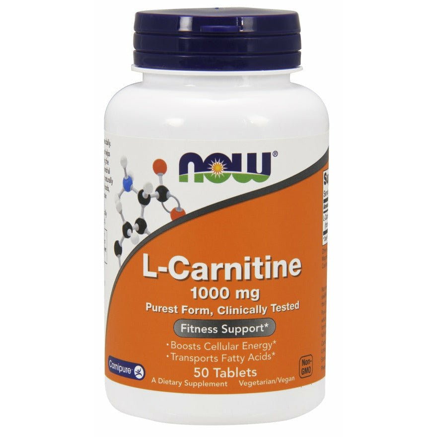 Karnityna NOW Foods L-Carnitine 1000 mg 50 tabs - Sklep Witaminki.pl