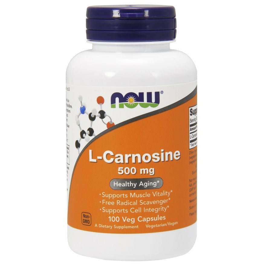 Karnozyna NOW Foods L-Carnosine 500 mg 100 vcaps - Sklep Witaminki.pl