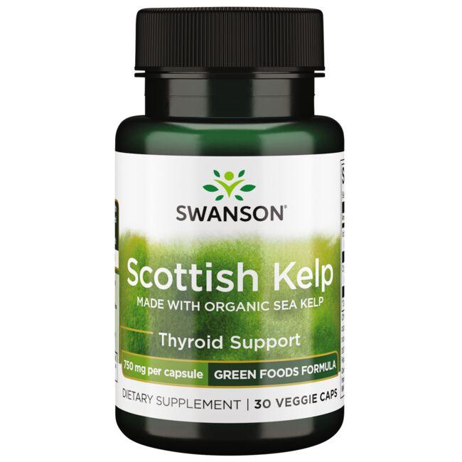 Kelp Swanson Scottish Kelp 750 mg 30 vcaps - Sklep Witaminki.pl