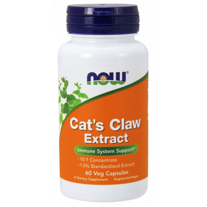 NOW Foods Cat's Claw Extract 60 vcaps Koci Pazur - Sklep Witaminki.pl