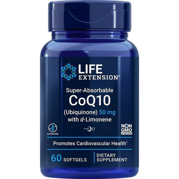 Koenzym Q10 Life Extension Super-Absorbable CoQ10 (Ubiquinone) with d-Limonene 100 mg 60 softgels - Sklep Witaminki.pl