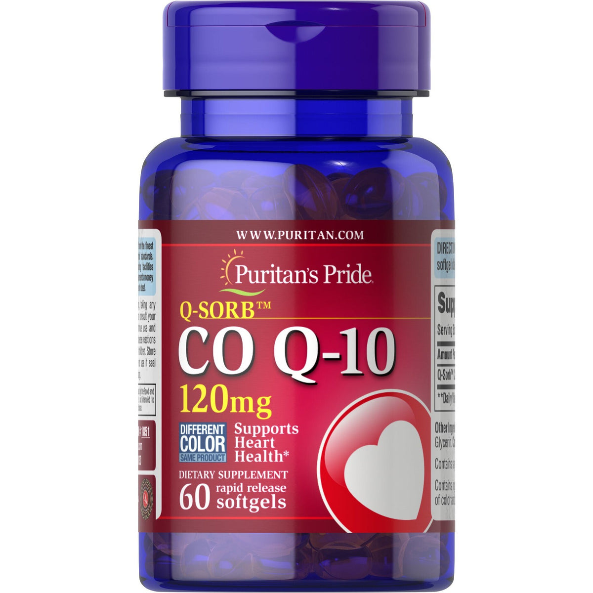 Puritan's Pride CO Q - 10 120 mg 60 softgels Koenzym Q10 - Sklep Witaminki.pl