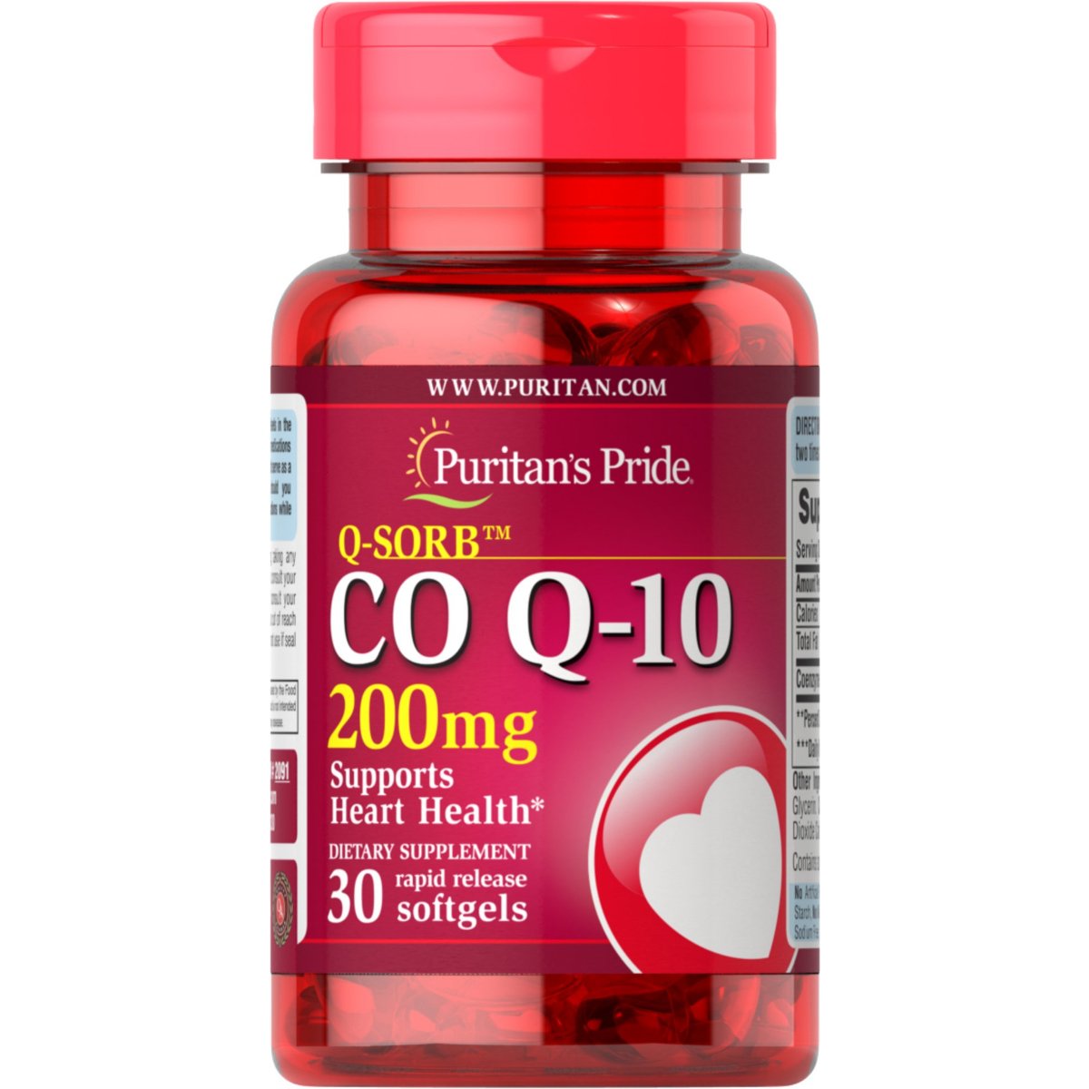 Puritan's Pride CO Q - 10 200 mg 30 softgels Koenzym Q10 - Sklep Witaminki.pl
