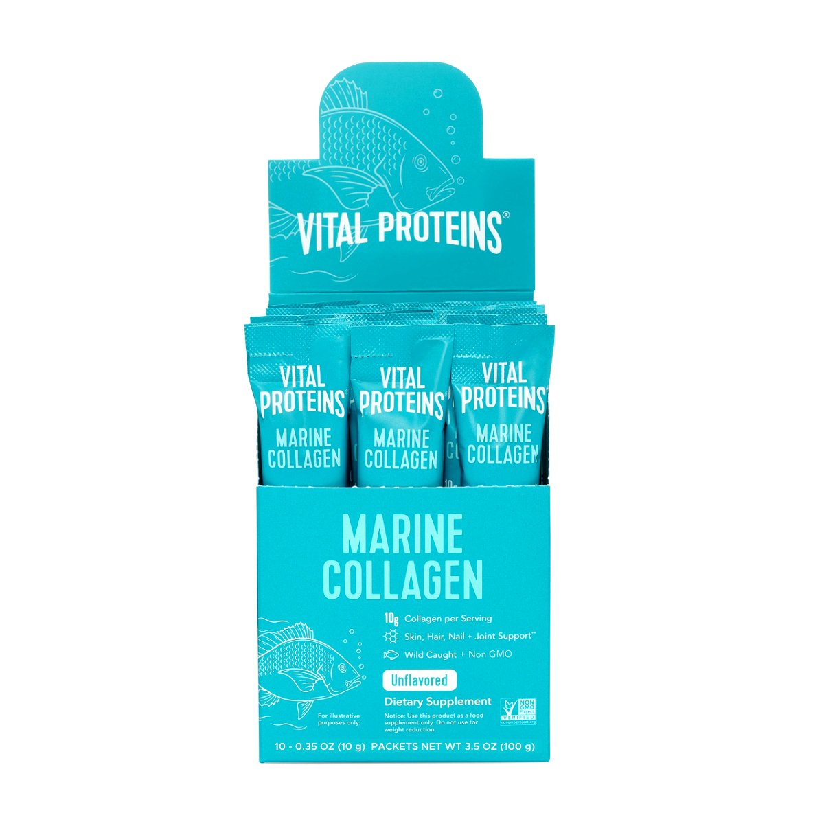 Vital Proteins Marine Collagen Unflavored 10 x 10 g Kolagen Morski - Sklep Witaminki.pl