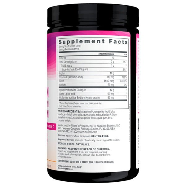 NeoCell Collagen Beauty Infusion with Biotin 330 g Mandarynka Kolagen Typu 1 + 3 - Sklep Witaminki.pl