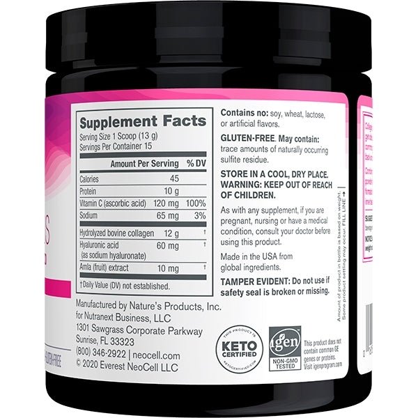 Kolagen Typu 1 + 3 NeoCell Super Collagen Plus with Vitamin C & Hyaluronic Acid 195 g - Sklep Witaminki.pl