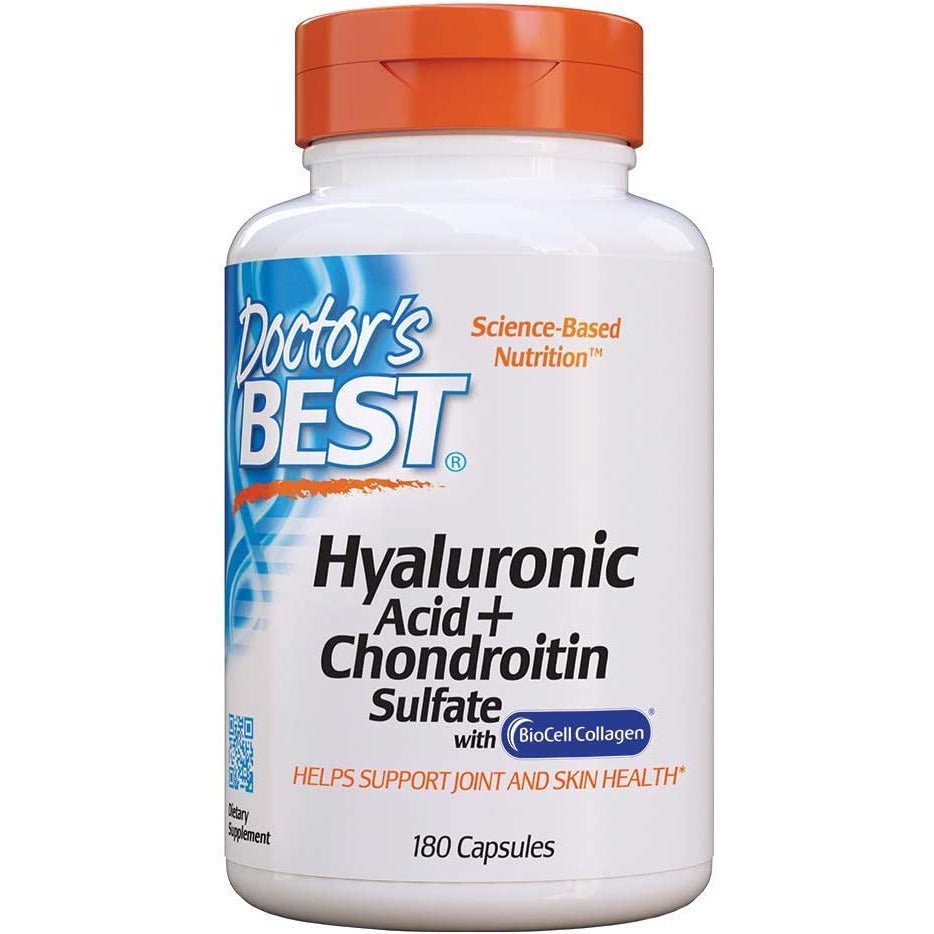 Kolagen Typu 2 Doctor's BEST Hyaluronic Acid + Chondroitin Sulfate with BioCell Collagen 180 caps - Sklep Witaminki.pl