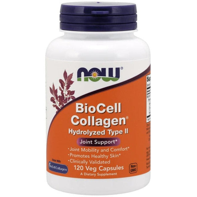 Kolagen Typu 2 NOW Foods BioCell Collagen Hydrolyzed Type II 120 vcaps - Sklep Witaminki.pl