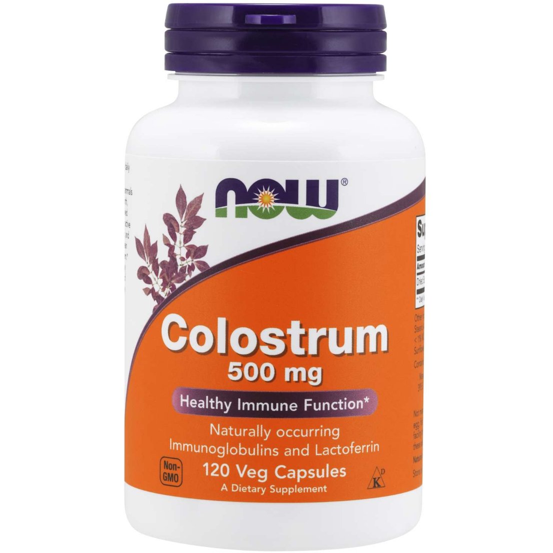 NOW Foods Colostrum 500 mg 120 vcaps Kolostrum - Sklep Witaminki.pl