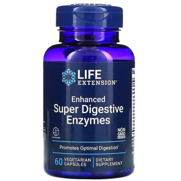 Kompleks enzymów trawiennych Life Extension Enhanced Super Digestive Enzymes 60 vcaps - Sklep Witaminki.pl