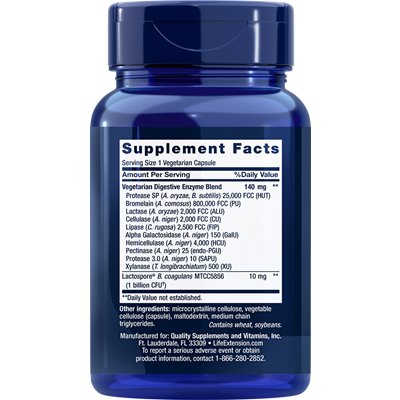 Life Extension Enhanced Super Digestive Enzymes With Probiotics 60 caps Kompleks enzymów trawiennych - Sklep Witaminki.pl