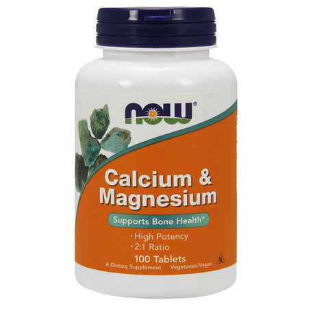 Kompleks minerałów NOW Foods Calcium & Magnesium 100 tablets - Sklep Witaminki.pl