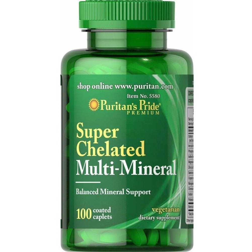 Puritan's Pride Super Chelated Multi - Mineral 100 tabs Kompleks minerałów - Sklep Witaminki.pl