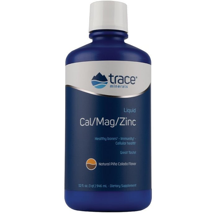 Trace Minerals Liquid Cal/Mag/Zinc 946 ml Pina Colada Kompleks minerałów - Sklep Witaminki.pl