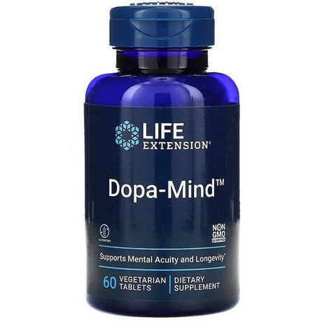 Kompleks na dobre samopoczucie Life Extension Dopa-Mind 60 vegetarian tabs - Sklep Witaminki.pl