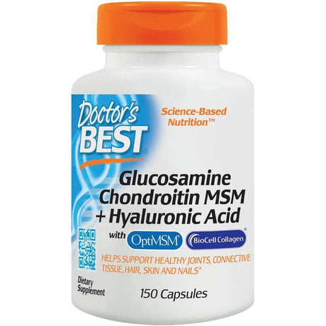 Kompleks na stawy Doctor's BEST Glucosamine Chondroitin MSM + Hyaluronic Acid 150 caps - Sklep Witaminki.pl