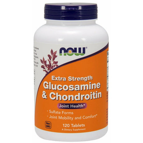 Kompleks na stawy NOW Foods Glucosamine & Chondroitin Extra Strength 120 tabs - Sklep Witaminki.pl