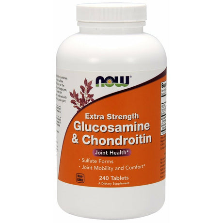 Kompleks na stawy NOW Foods Glucosamine & Chondroitin Extra Strength 240 tabs - Sklep Witaminki.pl
