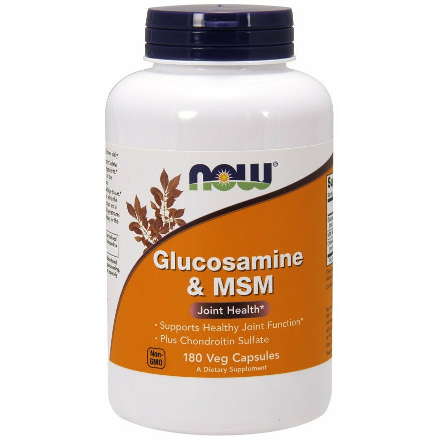 Kompleks na stawy NOW Foods Glucosamine & MSM 180 vcaps - Sklep Witaminki.pl