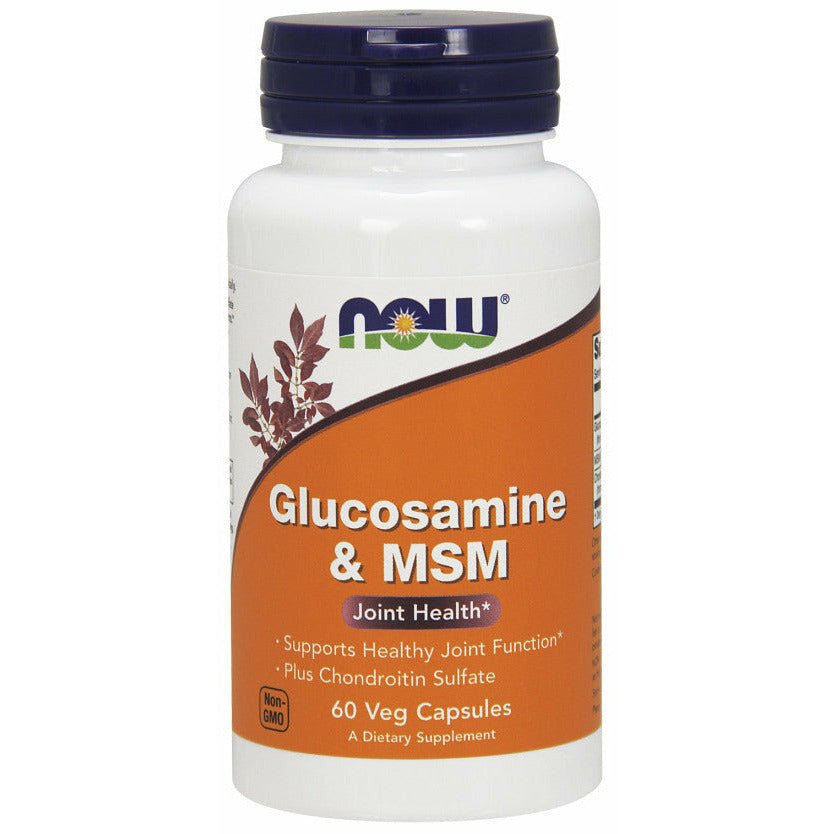 Kompleks na stawy NOW Foods Glucosamine & MSM 60 vcaps - Sklep Witaminki.pl