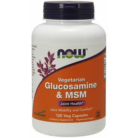 Kompleks na stawy NOW Foods Glucosamine & MSM Vegetarian 120 vcaps - Sklep Witaminki.pl