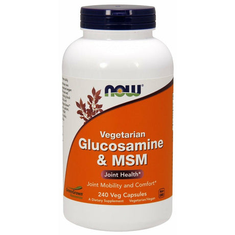 Kompleks na stawy NOW Foods Glucosamine & MSM Vegetarian 240 vcaps - Sklep Witaminki.pl
