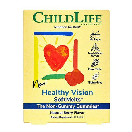 Kompleks na wzrok dla Dzieci Child Life Healthy Vision Softmelt Gummies Natural Berry 27 tabs - Sklep Witaminki.pl