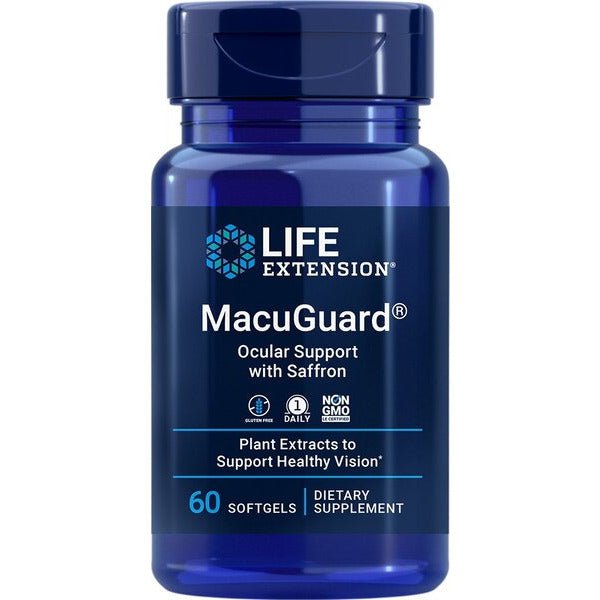 Kompleks na wzrok Life Extension MacuGuard Ocular Support with Saffron 60 softgels - Sklep Witaminki.pl
