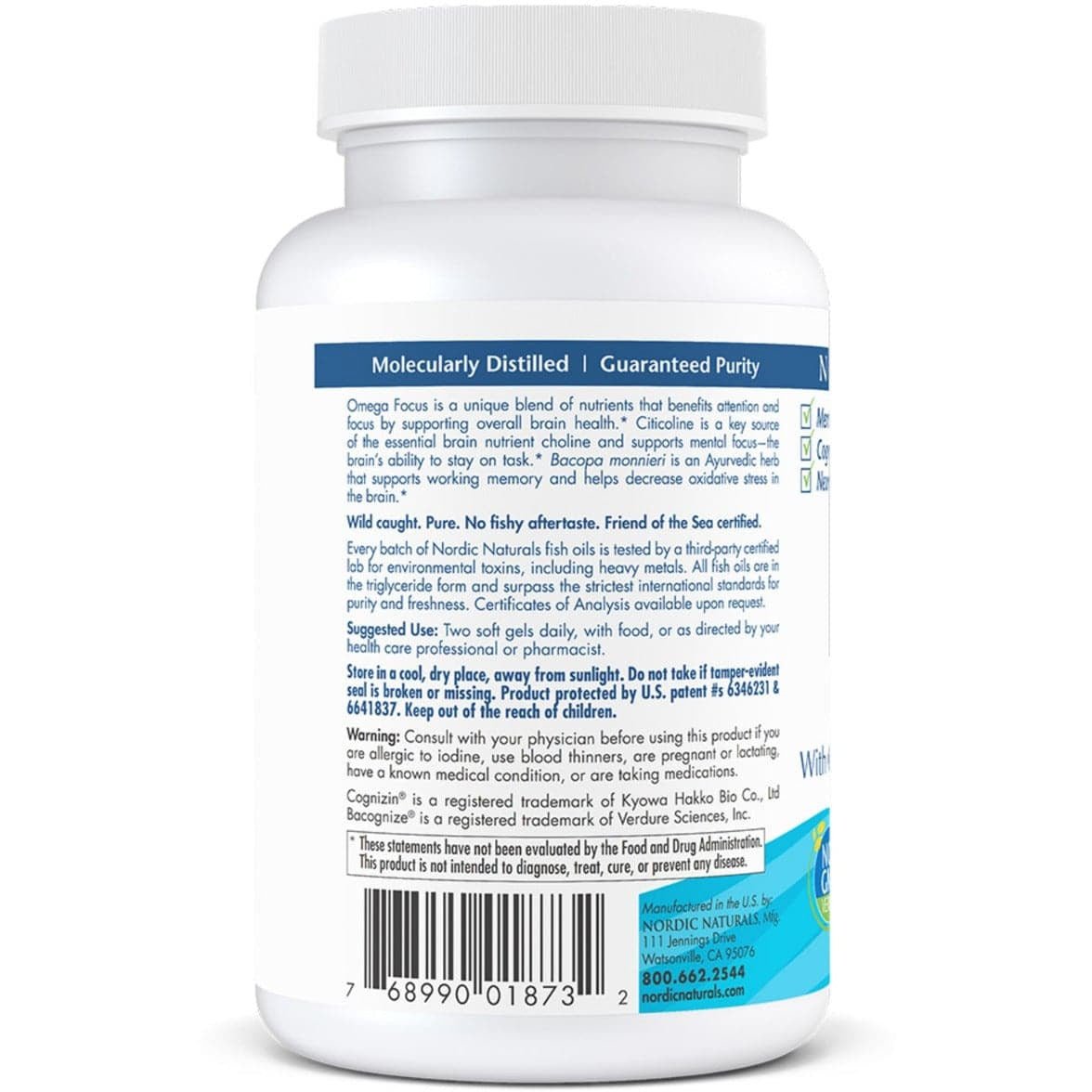 Nordic Naturals Omega Focus 60 softgels Cytryna Kompleks Nootropików - Sklep Witaminki.pl