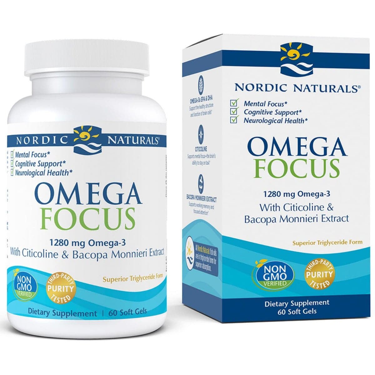 Nordic Naturals Omega Focus 60 softgels Cytryna Kompleks Nootropików - Sklep Witaminki.pl