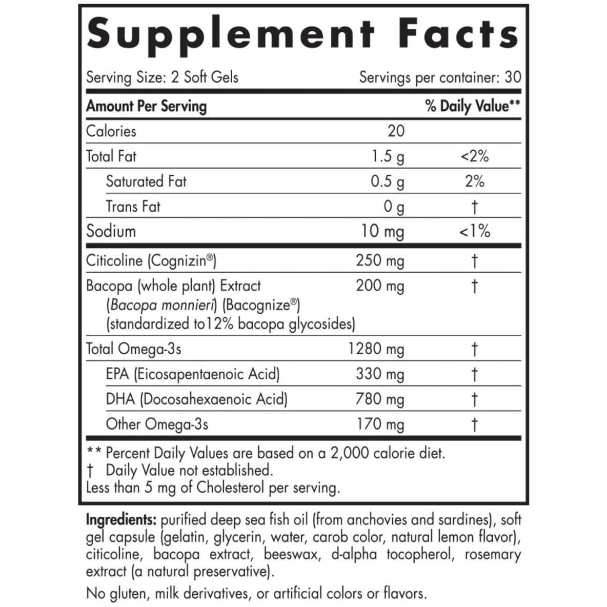 Nordic Naturals Omega Focus 60 softgels Cytryna Kompleks Nootropików - Sklep Witaminki.pl