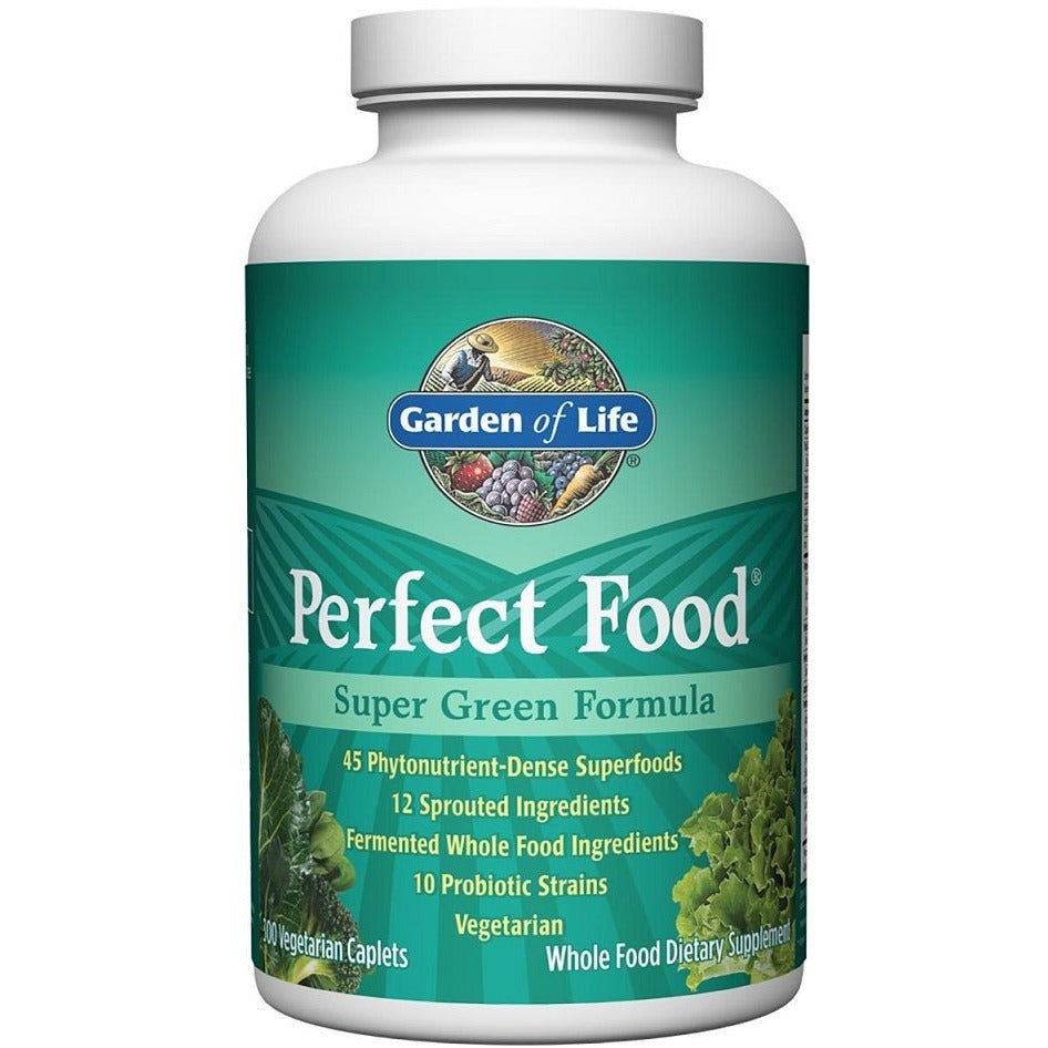 Garden of Life Perfect Food Super Green Formula 300 vegetarian caplets Kompleks Superfoods - Sklep Witaminki.pl
