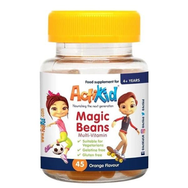 ActiKid Magic Beans Multi - Vitamin 45 gummies Orange Kompleks witamin dla dzieci - Sklep Witaminki.pl